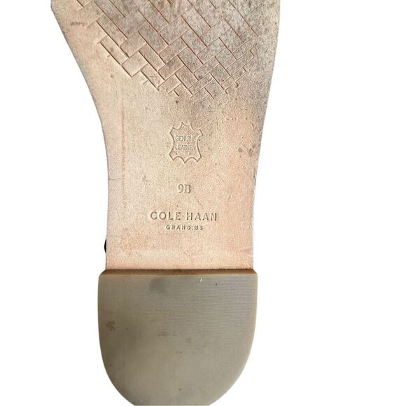 Cole Haan Womens Leather Anica Braided Thong Back Strap Sandals Blue Size 9B - Picture 10 of 16